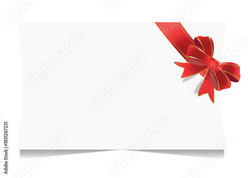 gift card with a red bow