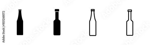 Bottle icon set. bottle vector icon