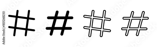 Hashtag icon set. hashtag symbol