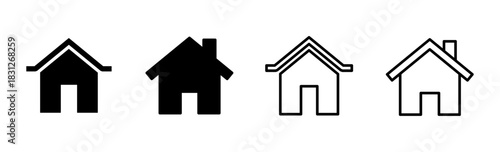 House icon set. Home icon vector