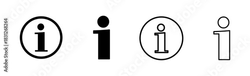Info sign icon set. about us icon vector. Faq icon