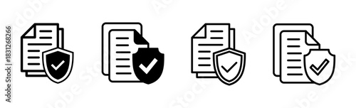 Insurance icon set. insurance symbol vector