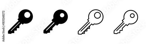 Key icon set. Key vector icon. Key symbol