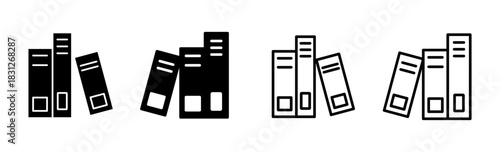 Library icon set. education icon vector