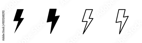 Lightning icon set. electric icon vector. power icon. energy sign