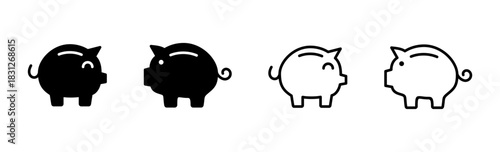 Piggy bank icon vector. piggy money icon