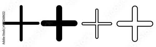 Plus Icon set. Add plus icon