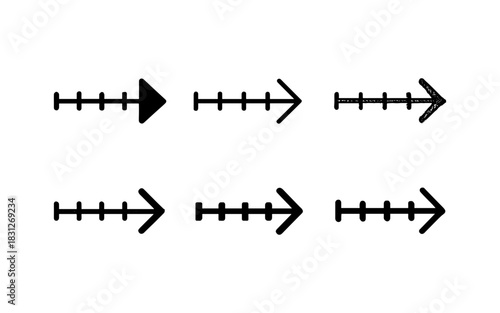 Minimalist hand-drawn arrow set with varied styles