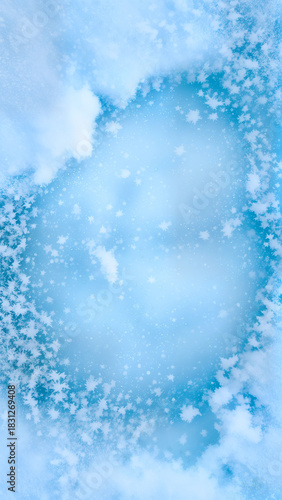 Cool Winter Blue Christmas Background