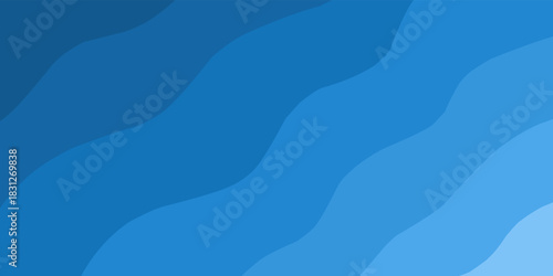 Wavy blue gradient background. Wavy background concept. Gradient blue color for design needs.