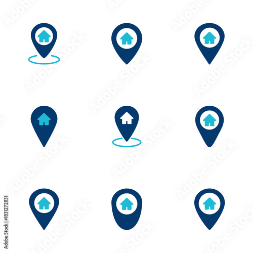 Address symbol icon vector isolated on white background . address icon vector. home location icon Free Download Address symbol icon vector isolated on white background . address icon vector. home location icon - GFXLoad