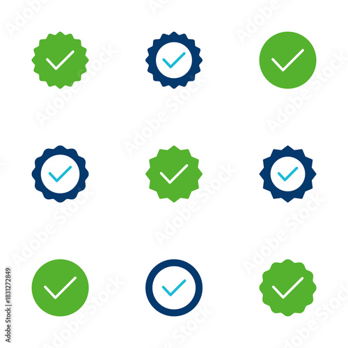 Approved icon vector isolated on white background. Certified Medal Icon vector. check mark