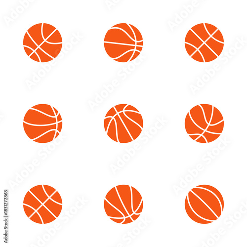 Basketball icon vector isolated on white background. Basketball ball icon. Basketball logo vector icon