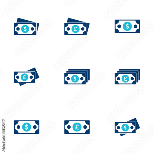 Money icon vector isolated on white background. Money vector icon. Dollar icon