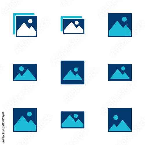 Picture icon vector isolated on white background. Picture vector icon. photo gallery icon vector