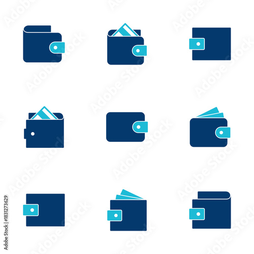 Wallet Icon vector isolated on white background. money wallet icon