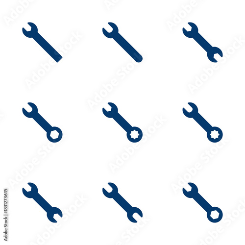 wrench icon vector isolated on white background. Wrench vector icon. Spanner symbol