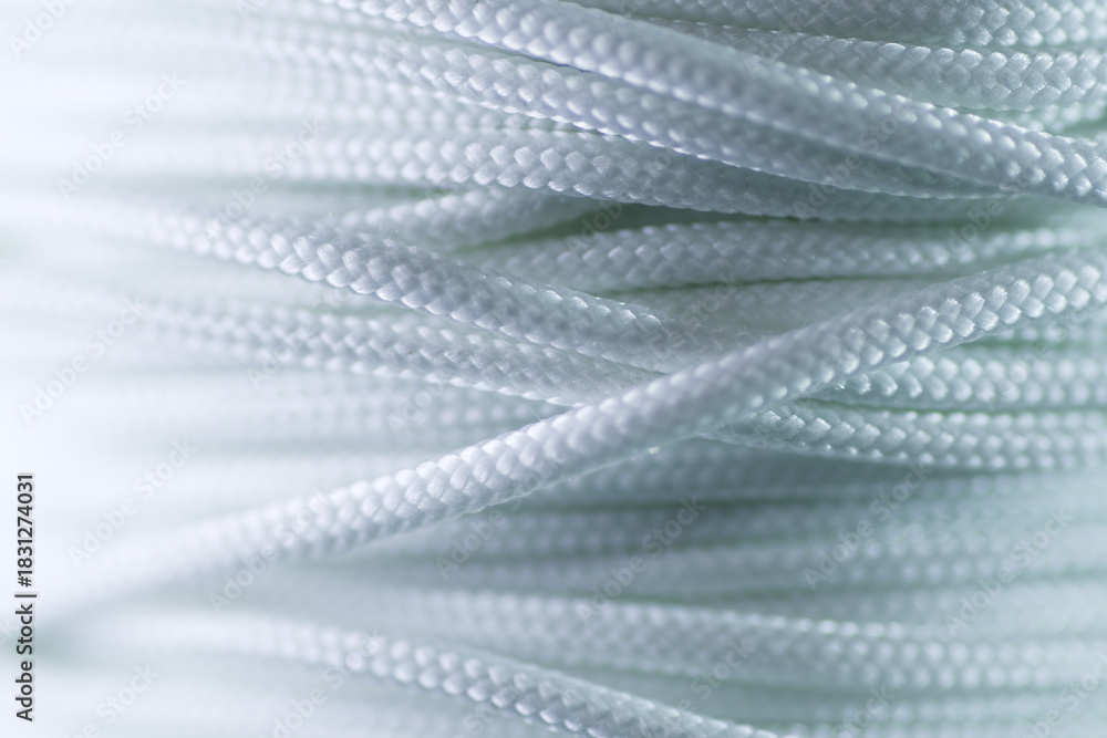 Naklejka premium Close up of reflective tent or camping rope