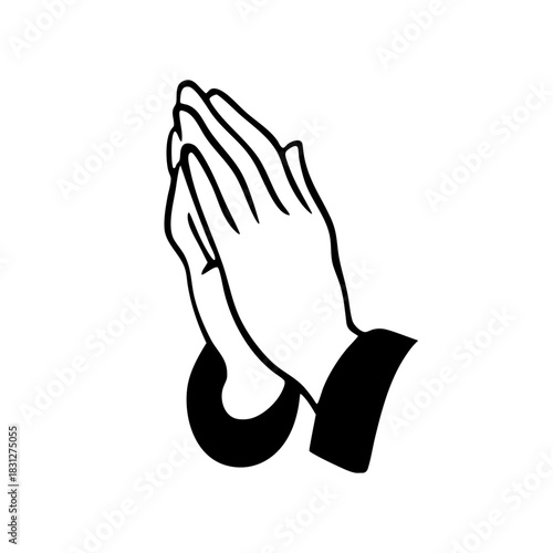 Praying Hands Illustration: A Symbol of Faith and Hope.