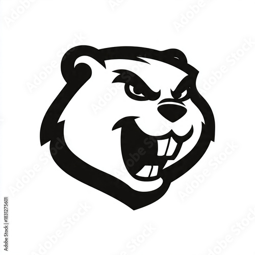 Bold beaver mascot logo illustration ready to make your team stand out, perfect for sports teams, schools, or edgy branding projects