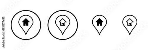 Address icon logo design. home location sign and symbol. pinpoint