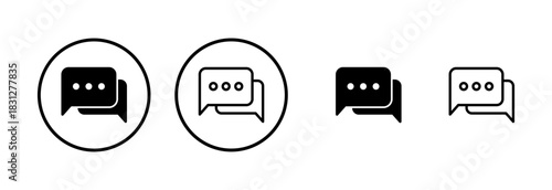 Chat icon logo design. speech bubble sign and symbol. comment icon. message