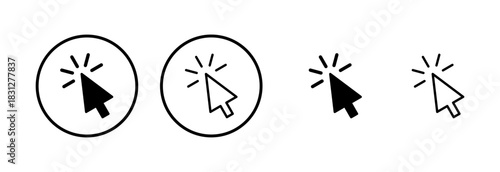 Click icon logo design. pointer arrow sign and symbol. cursor icon