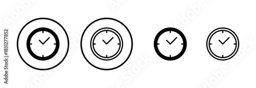 Clock icon logo design. Time sign and symbol. watch icon