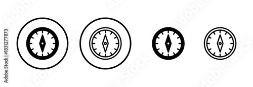 Compass icon logo design. arrow compass icon sign and symbol