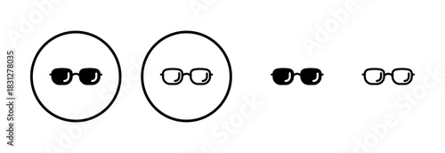 Glasses icon logo design. Glasses sign and symbol