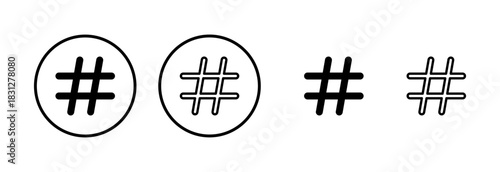 Hashtag icon logo design. hashtag sign and symbol