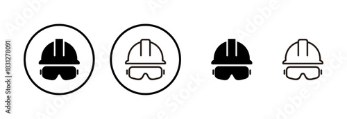 Helmet icon logo design. Motorcycle helmet sign and symbol. Construction helmet icon. Safety helmet