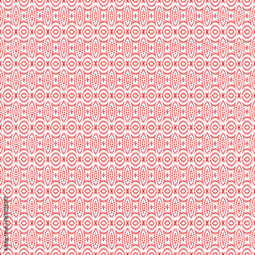 Seamless pattern. Ovals, checks ornament. Rings background. Embroidery wallpaper. Mosaics motif. Geometrical backdrop. Triangle shapes digital paper. Figures web designing. Ethnic textile print.