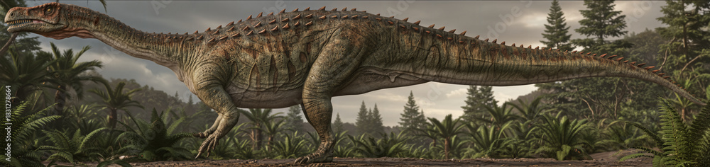Fototapeta premium An Aardonyx celestae, a basal Sauropodomorph that lived during the Early Jurassic period