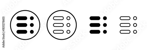 Menu icon logo design. web menu sign and symbol. hamburger menu symbol