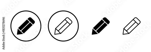 Pencil icon logo design. pen sign and symbol. edit icon vector