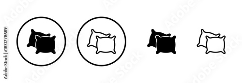 Pillow icon logo design. Pillow sign and symbol. Comfortable fluffy pillow