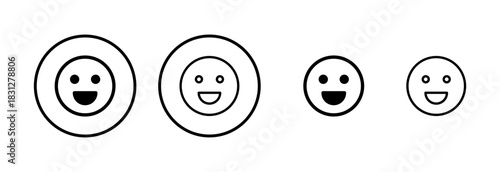 Smile icon logo design. smile emoticon icon. feedback sign and symbol