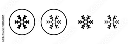 Snow icon logo design. snowflake sign and symbol