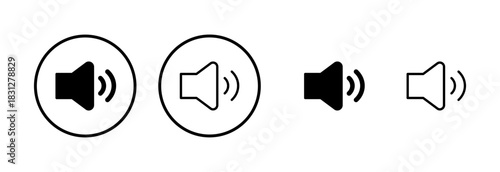 Speaker icon logo design. volume sign and symbol. loudspeaker icon. sound symbol