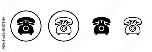 Telephone icon logo design. phone sign and symbol