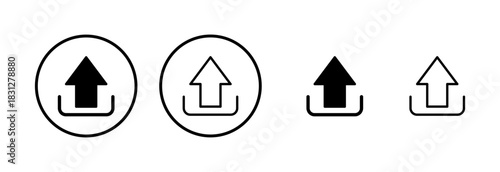 Upload icon logo design. load data sign and symbol