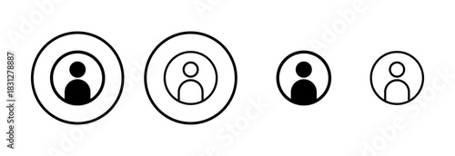 User icon logo design. person sign and symbol. people icon.