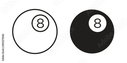 Pool 8 ball icon for your website design, logo, app, UI. EPS10