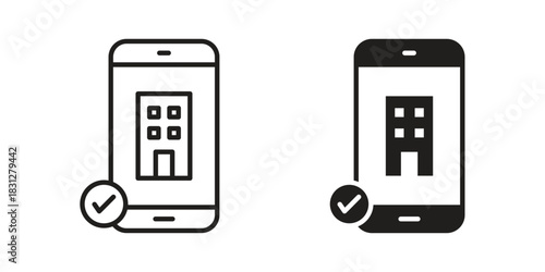 Reservation smartphone icon for your website design, logo, app, UI. EPS10