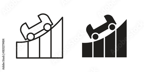 Roller coaster icon for your website design, logo, app, UI. EPS10