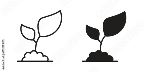 Seedling icon for your website design, logo, app, UI. EPS10
