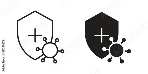 Shield virus icon for your website design, logo, app, UI. EPS10
