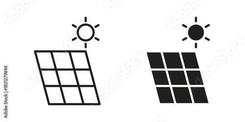 Solar panel icon for your website design, logo, app, UI. EPS10
