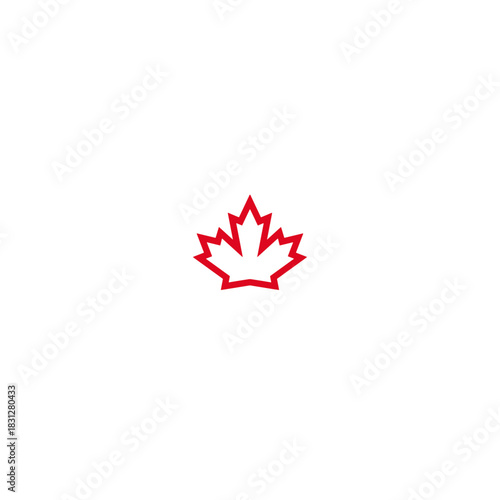 Maple leaf Canada logo Icon flat vector design